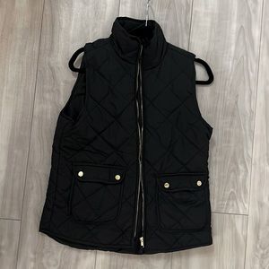 Black Fitted Puff Vest
